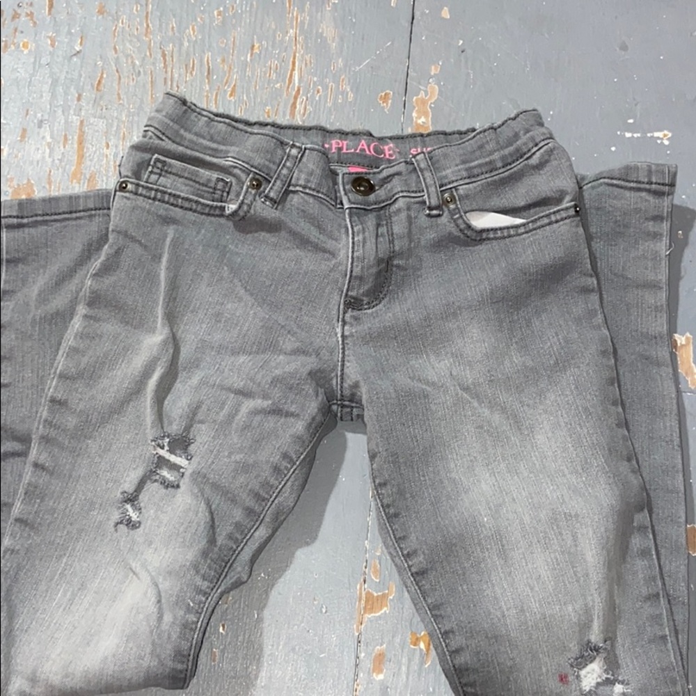 Size 8 girls super skinny ripped jeggings